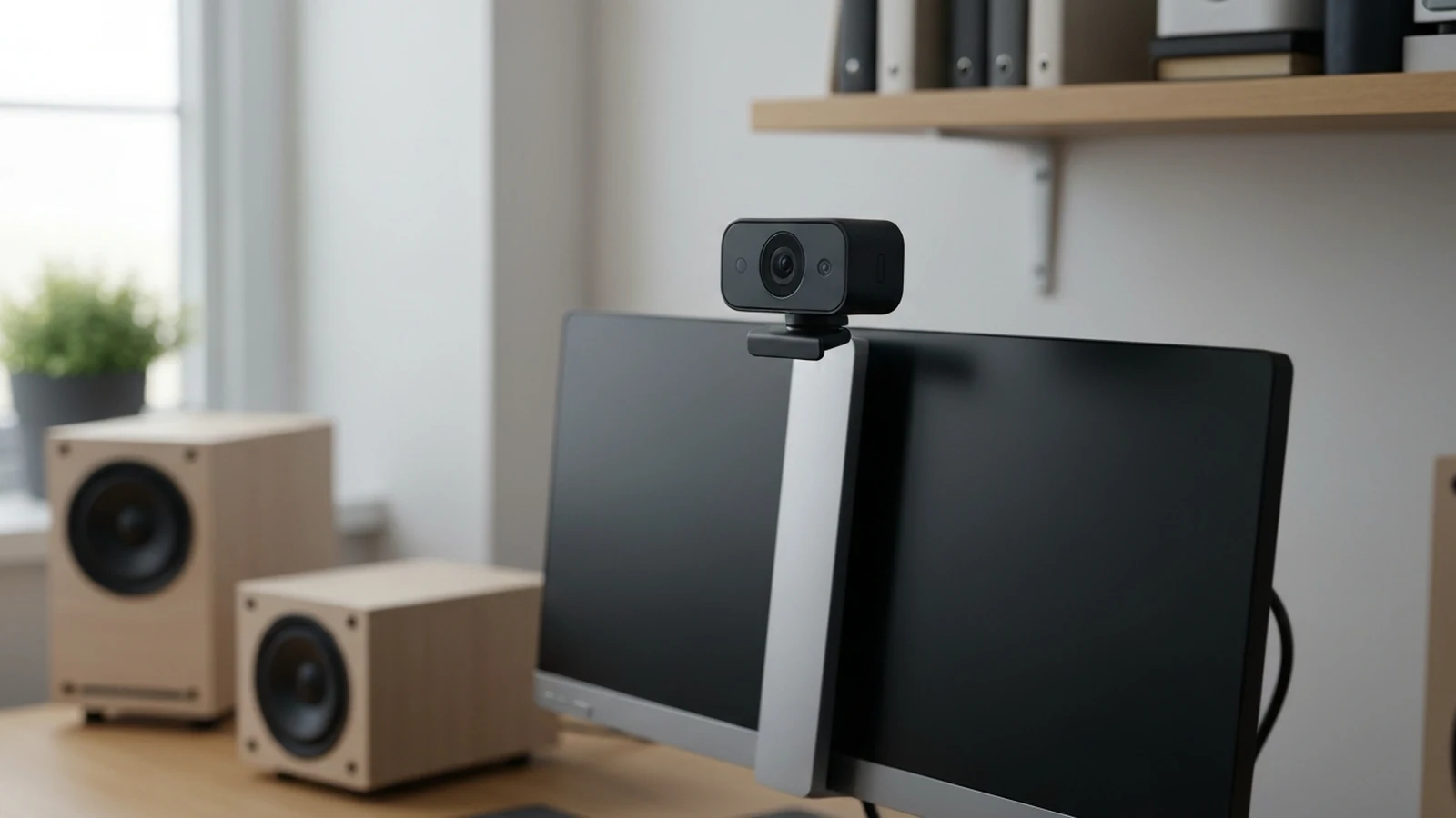 Photorealistic shortlist image for Best 4K Webcams for Home Offices in the UK (2026), showing a clean audio-creator-gear buying-guide scene.