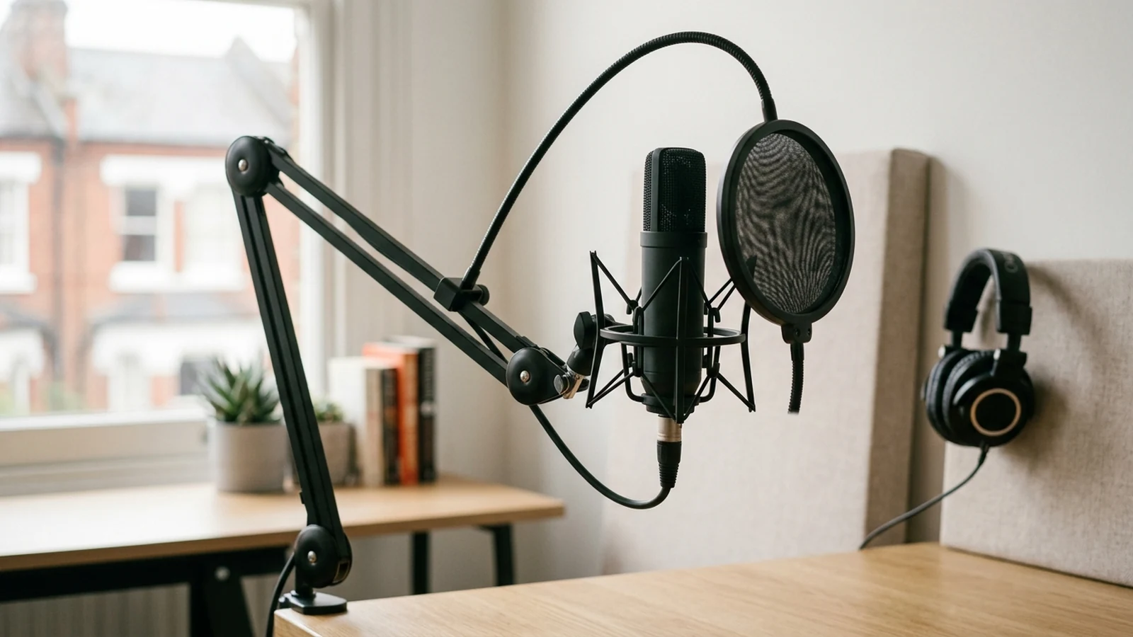 Photorealistic image of pop filter and shock mount kits for a UK shortlist buying guide.