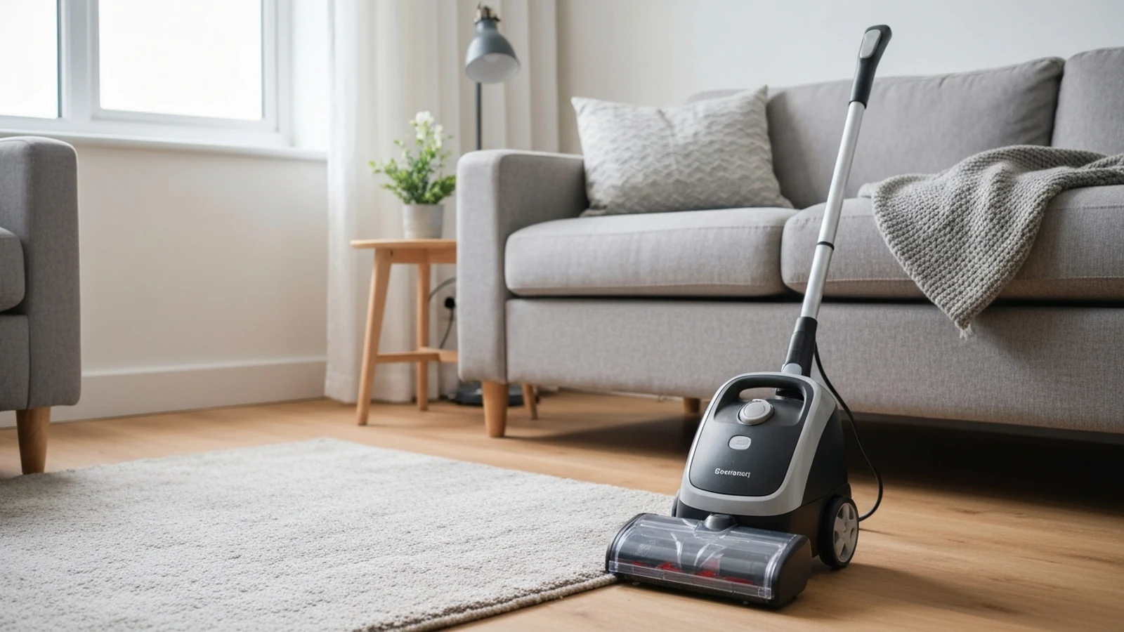 Photorealistic shortlist image for Best Carpet Cleaners for Renters in the UK (2026), showing a clean cleaning-appliances buying-guide scene.