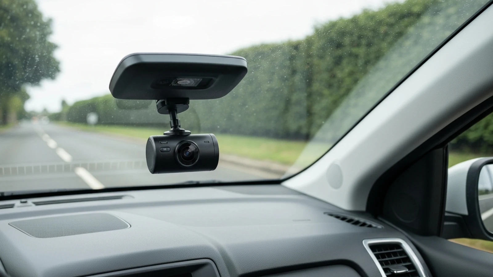 Photorealistic shortlist image for Best Dash Cams for Small Cars in the UK (2026), showing a clean dash-cams buying-guide scene.