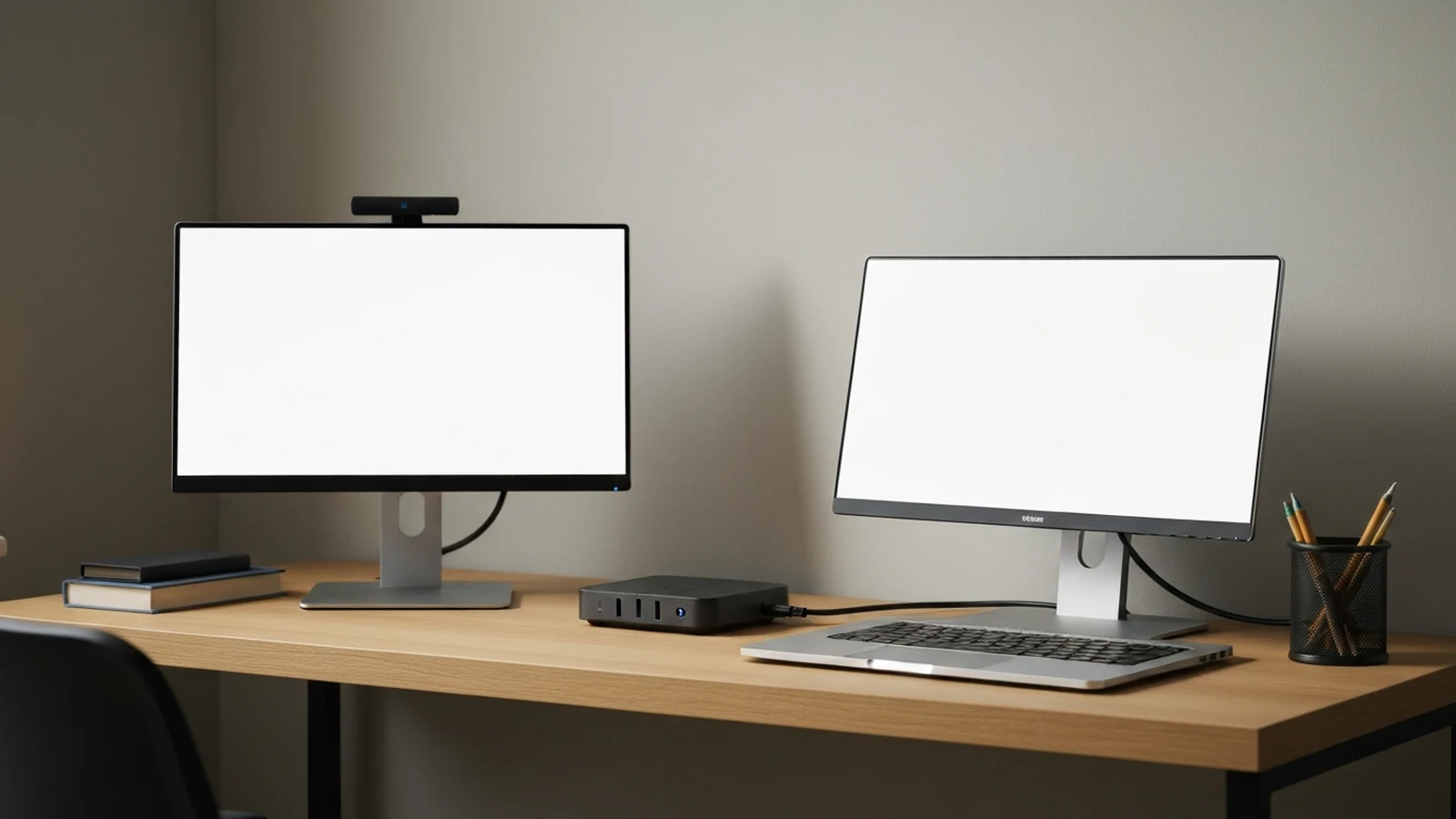 Photorealistic shortlist image for Best Docking Stations for Home Offices in the UK (2026), showing a clean desk-productivity buying-guide scene.