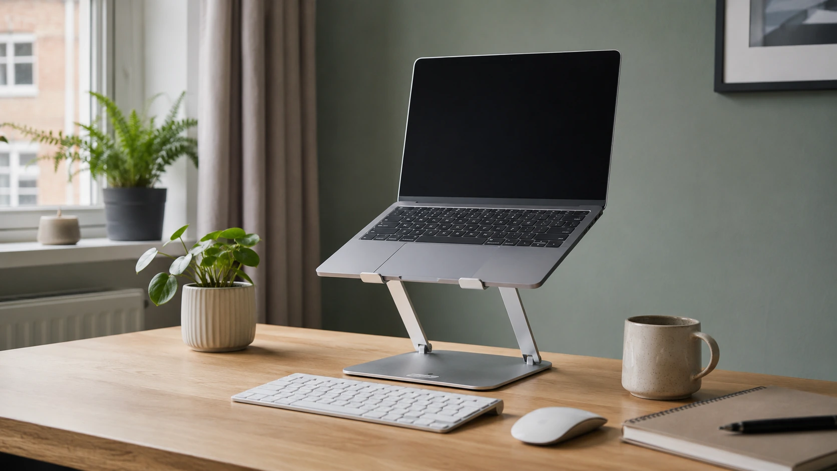 Illustrated shortlist cover for Best Laptop Stands for Home Working in the UK (2026).