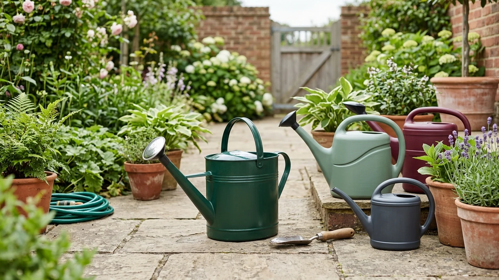Illustrated shortlist cover for Best Plastic Watering Cans in the UK (2026).