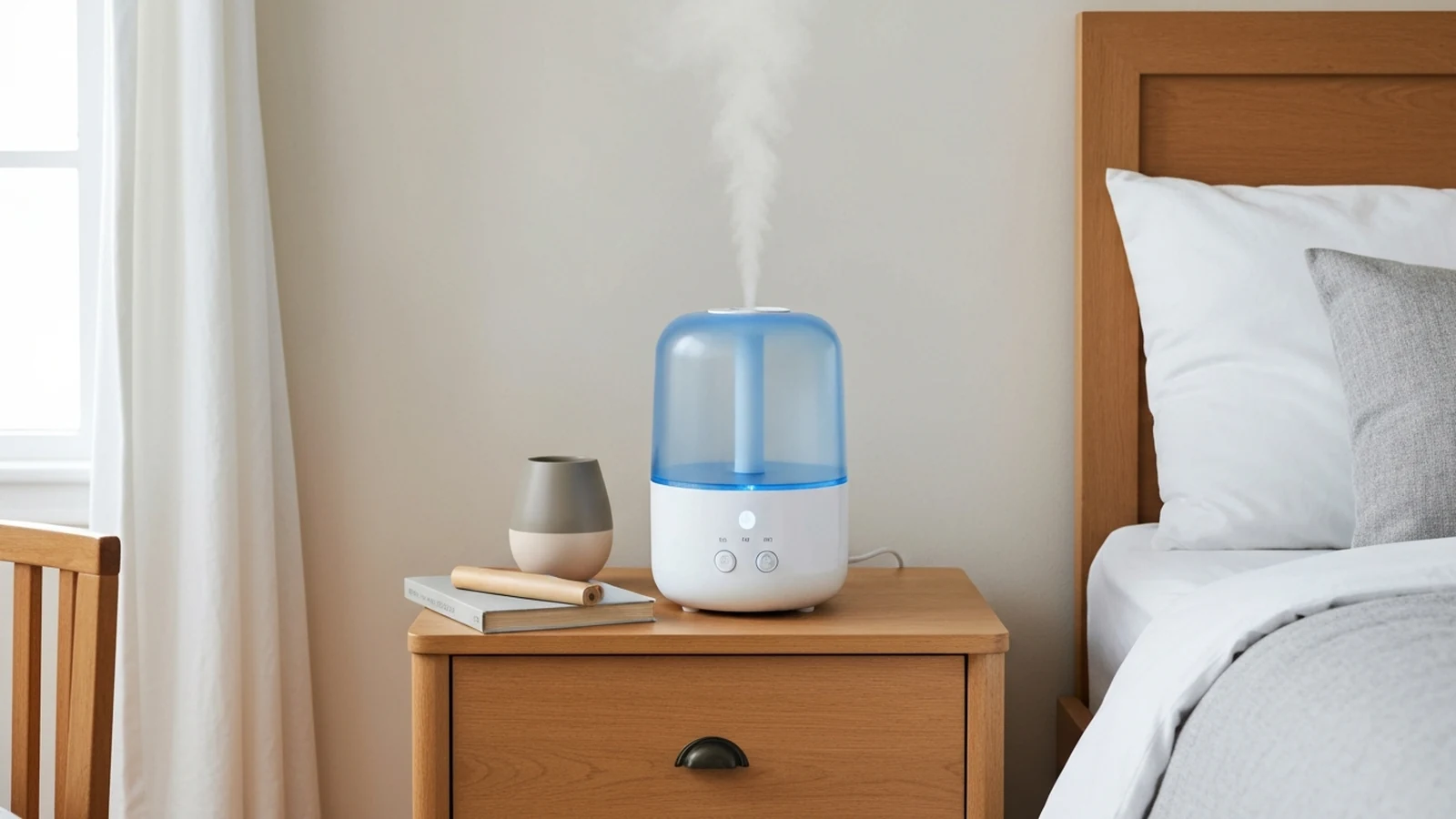 Illustrated shortlist cover for Best Compact Humidifiers in the UK (2026).