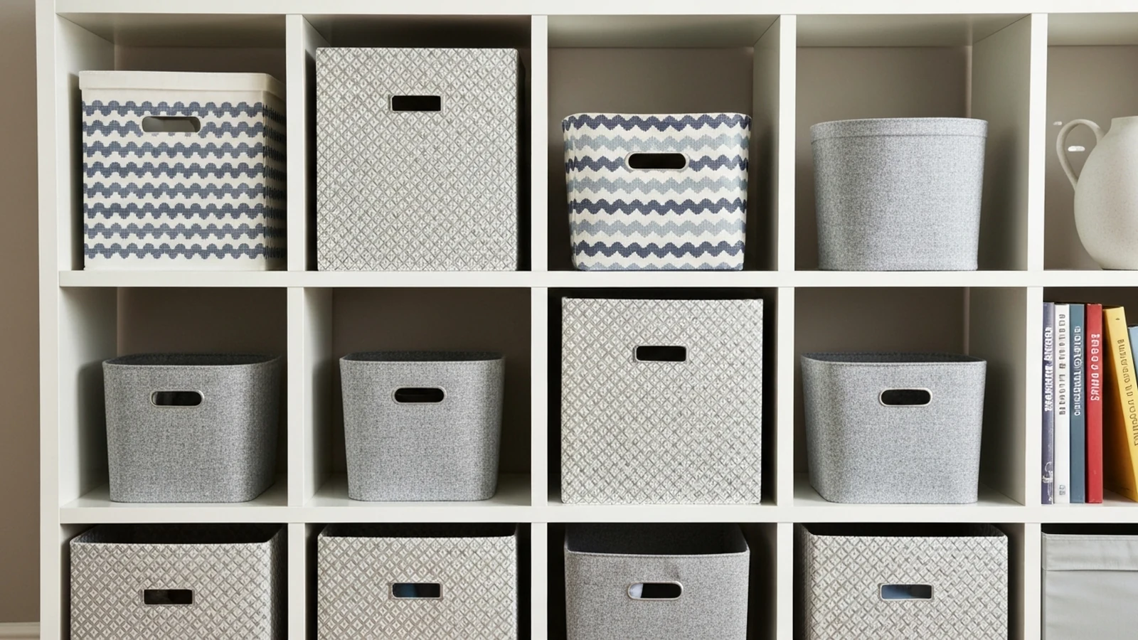 Photorealistic shortlist image for Best Cube Storage Baskets in the UK (2026), showing a clean home comfort buying-guide scene.