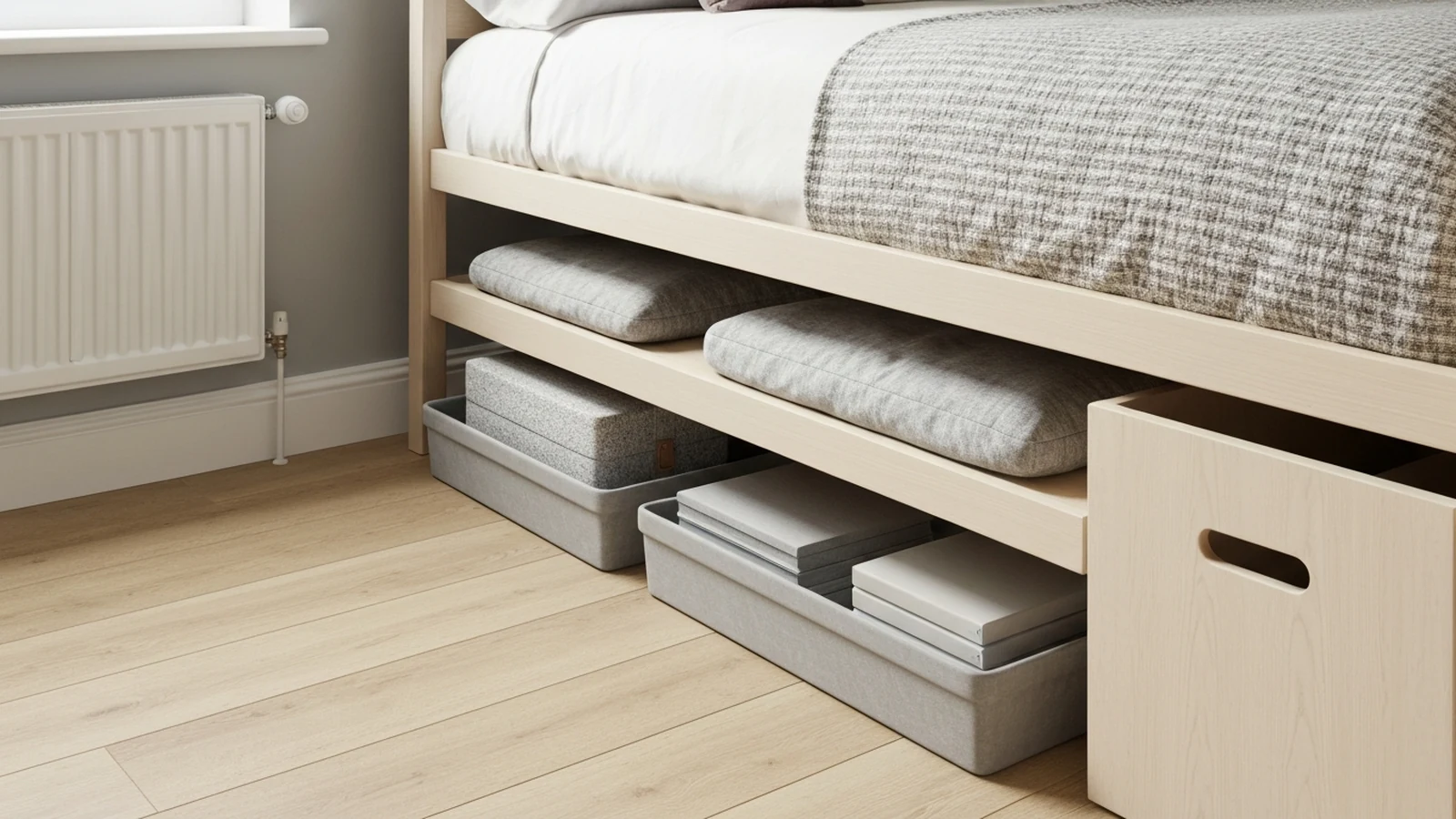 Illustrated shortlist cover for Best Under-Bed Storage for Flats in the UK (2026).