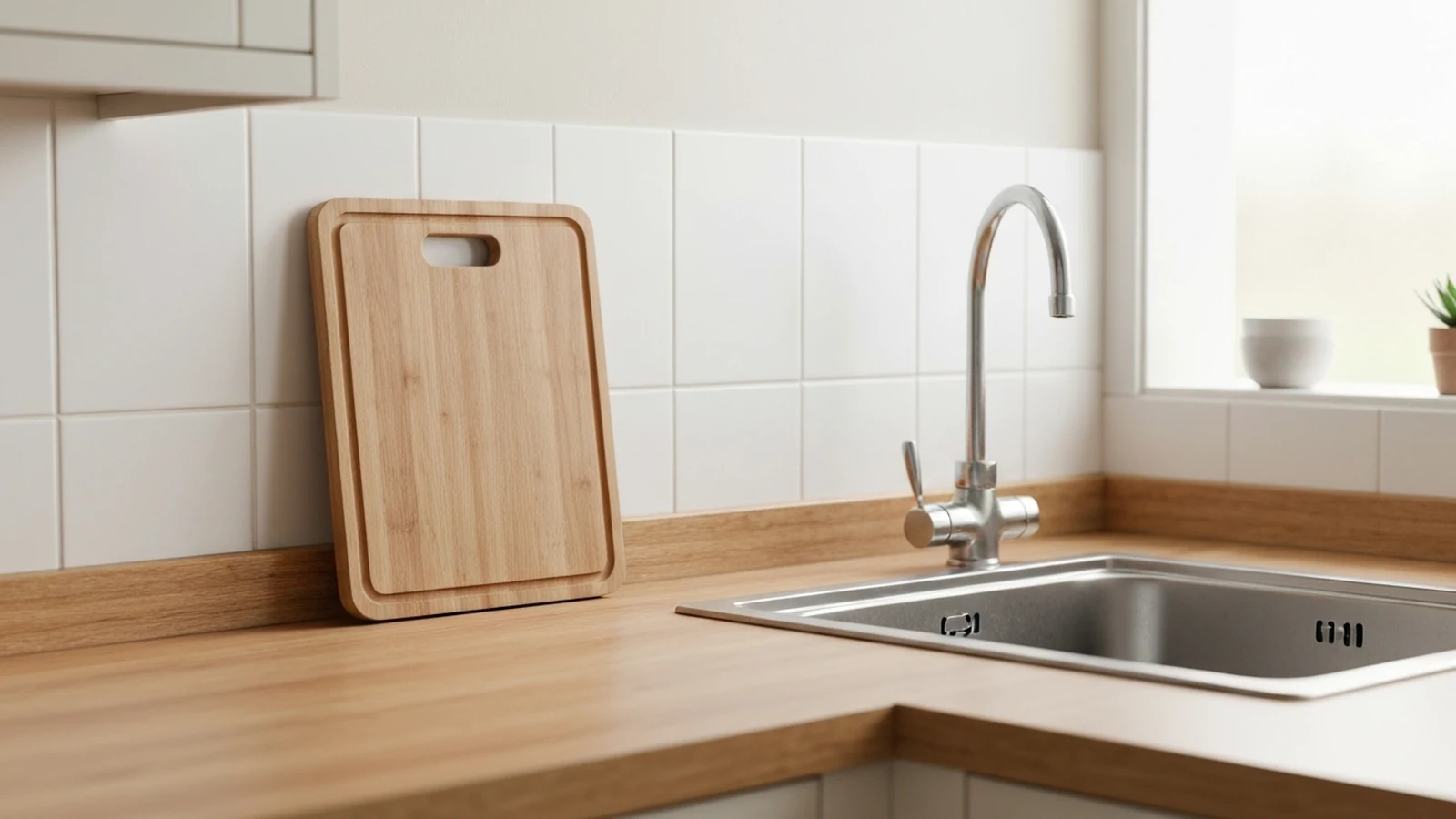 Illustrated shortlist cover for Best Chopping Boards for Small Sinks in the UK (2026).
