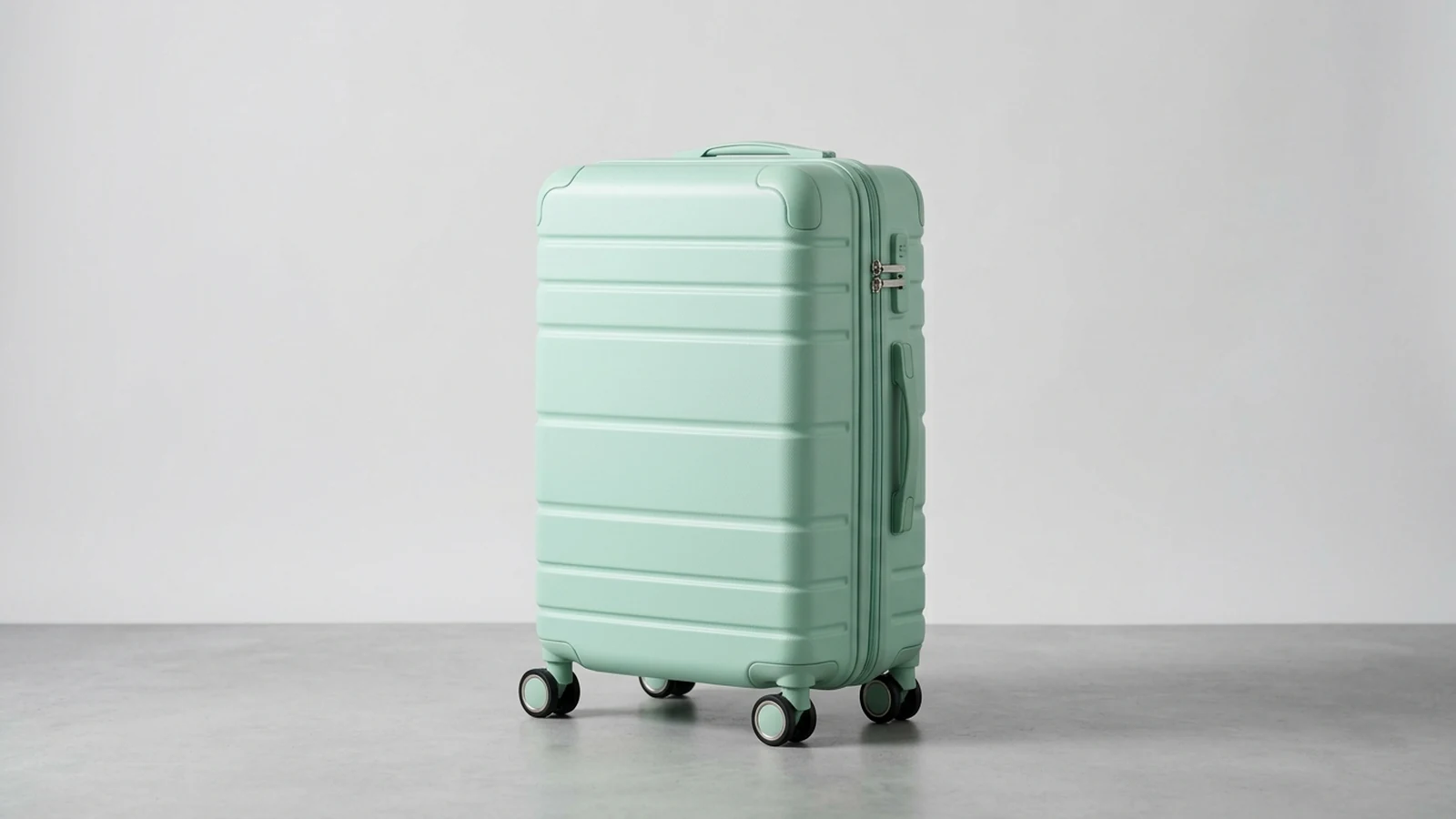 Photorealistic shortlist image for Best Lightweight Suitcases in the UK (2026), showing a clean luggage-and-travel-gear buying-guide scene.