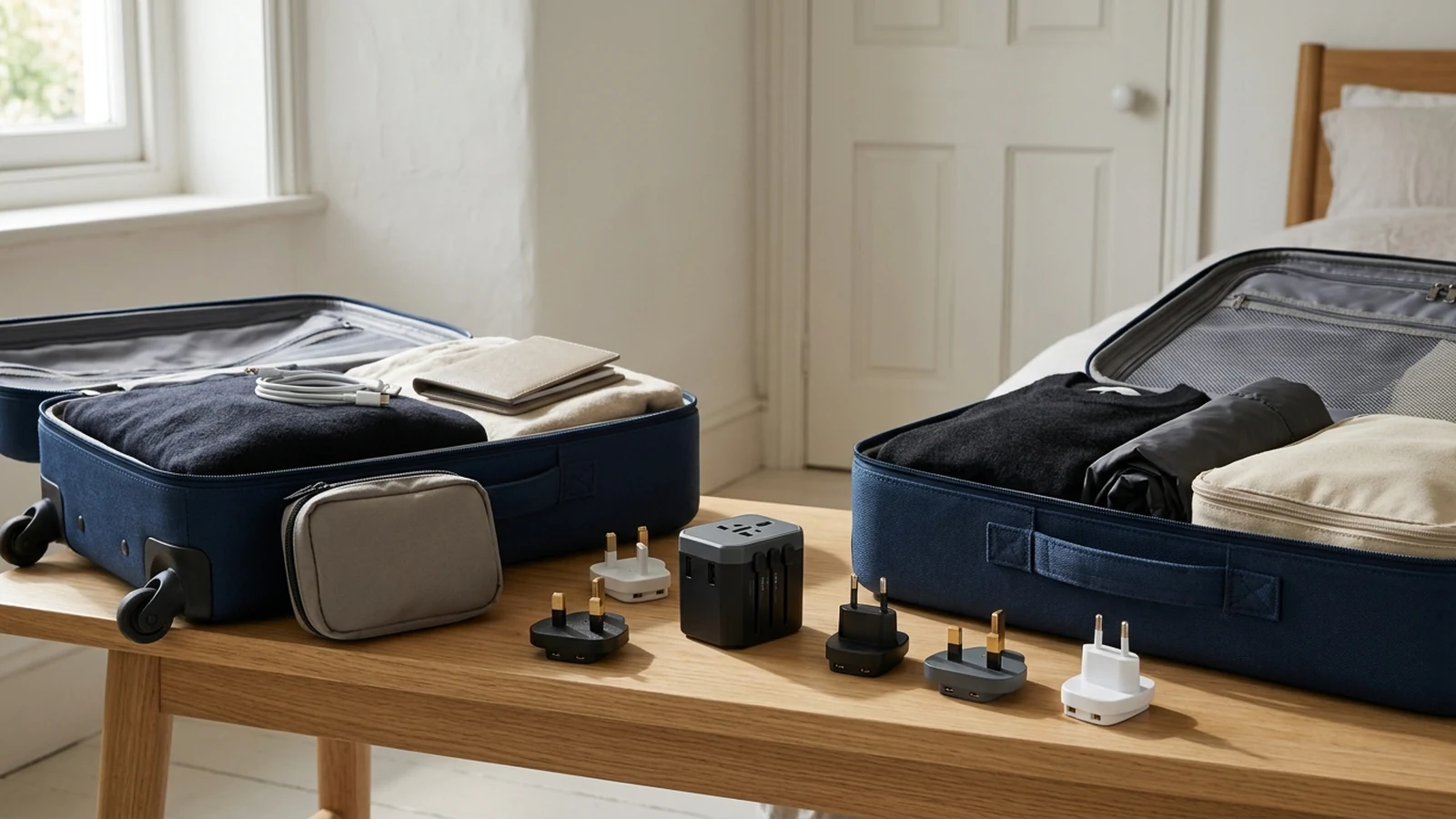 Illustrated shortlist cover for Best Travel Adapter Sets in the UK (2026).