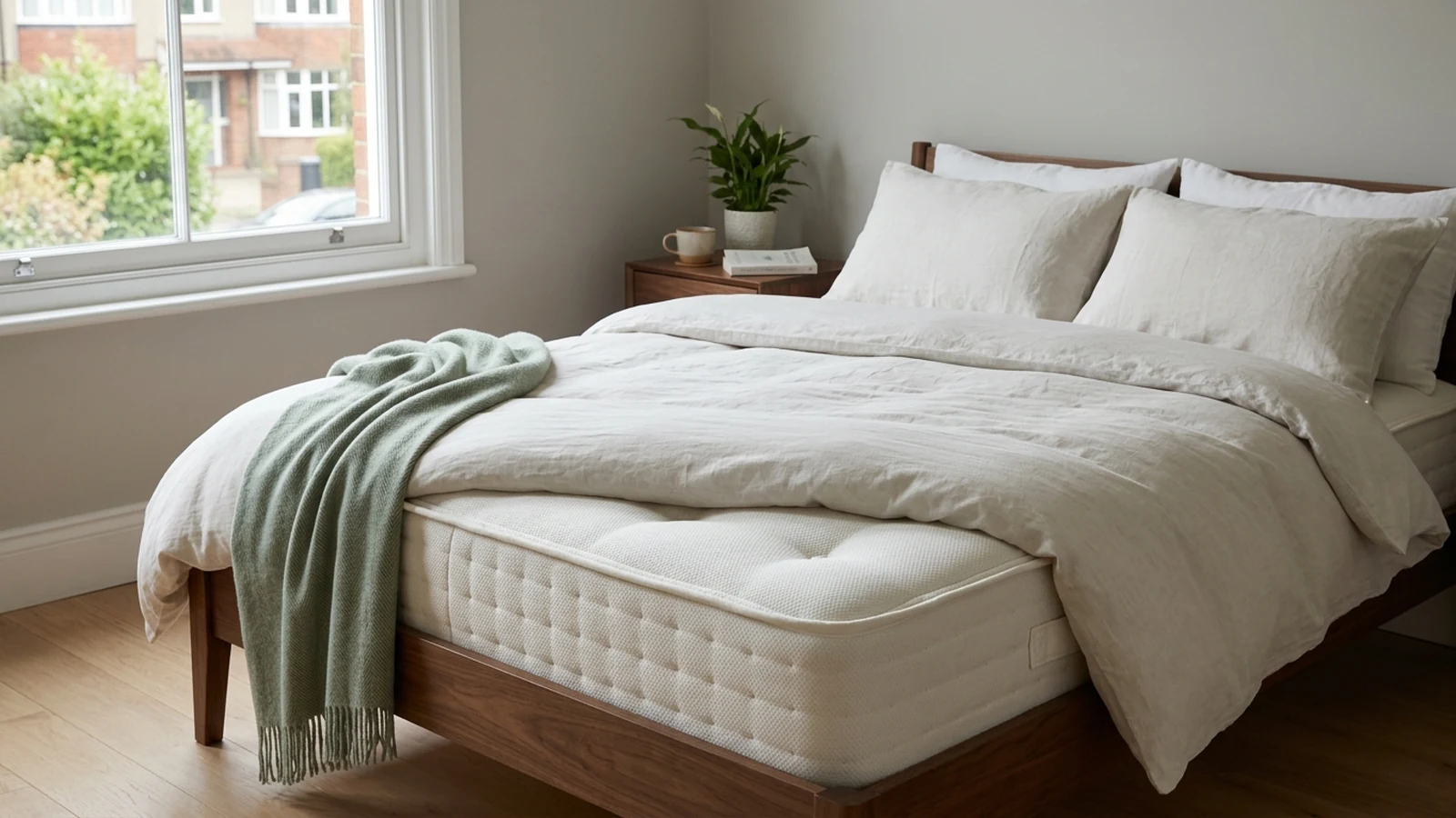 Photorealistic image of soft mattresses for a UK shortlist buying guide.