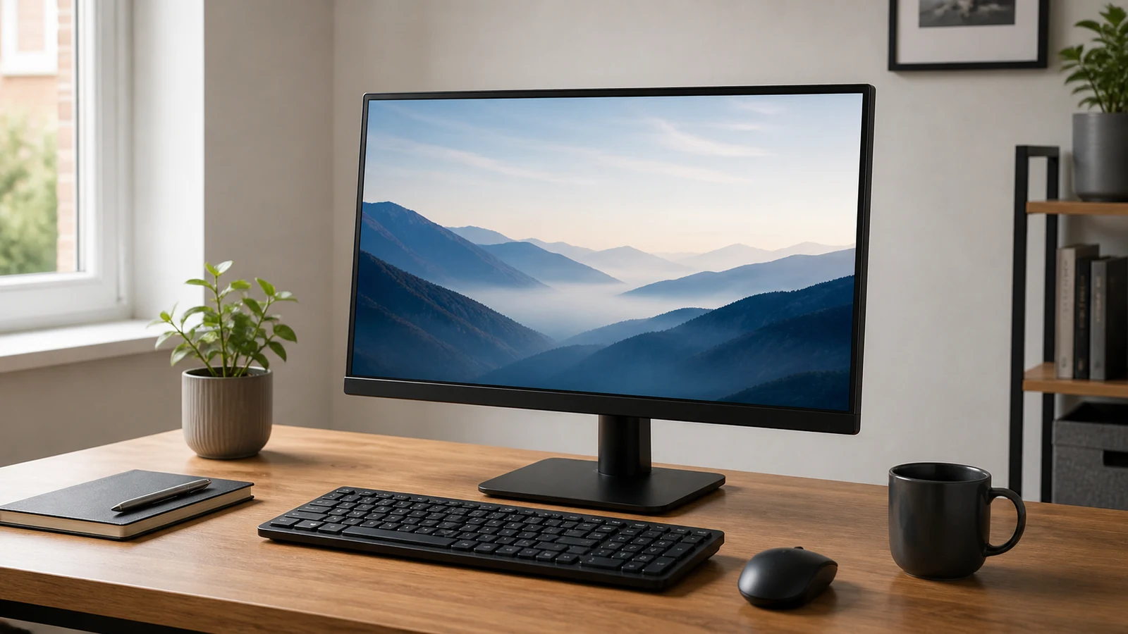 Monitor desk setup for a 27-inch home-office productivity shortlist.