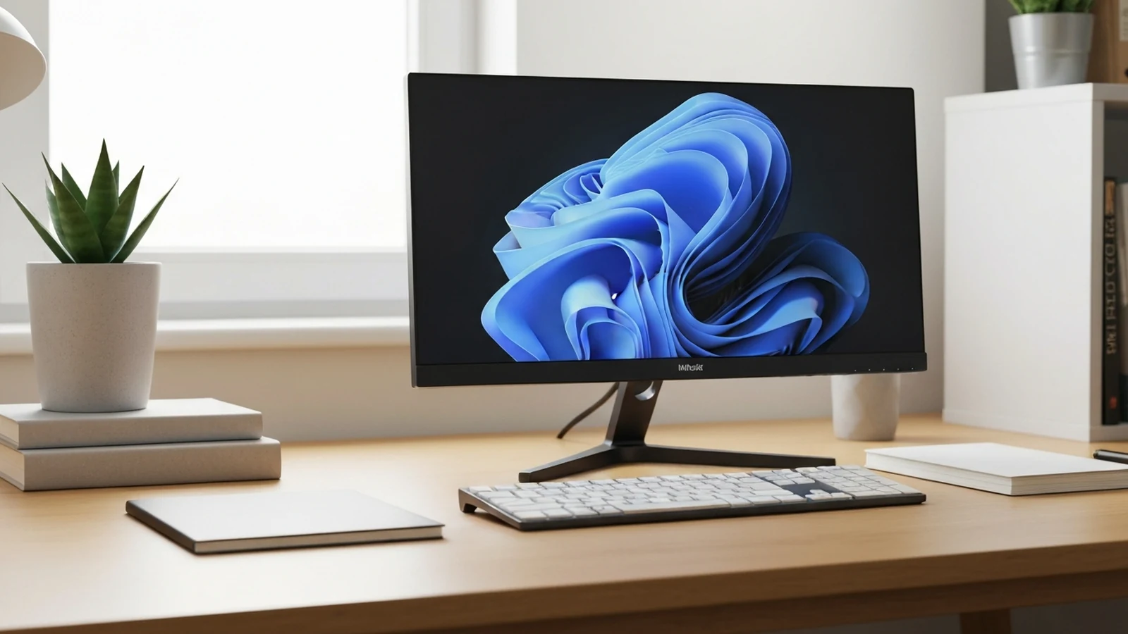 Photorealistic shortlist image for Best 24 Inch Monitors For Small Desks in the UK (2026), showing a clean monitors-displays buying-guide scene.