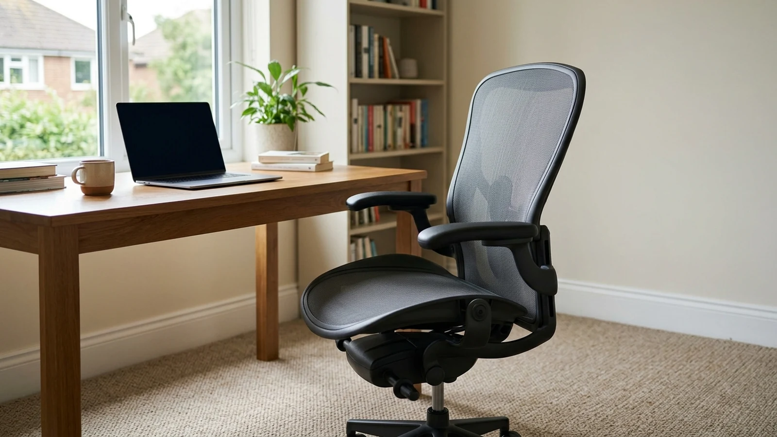 Photorealistic image of office chairs for focus sessions for a UK shortlist buying guide.