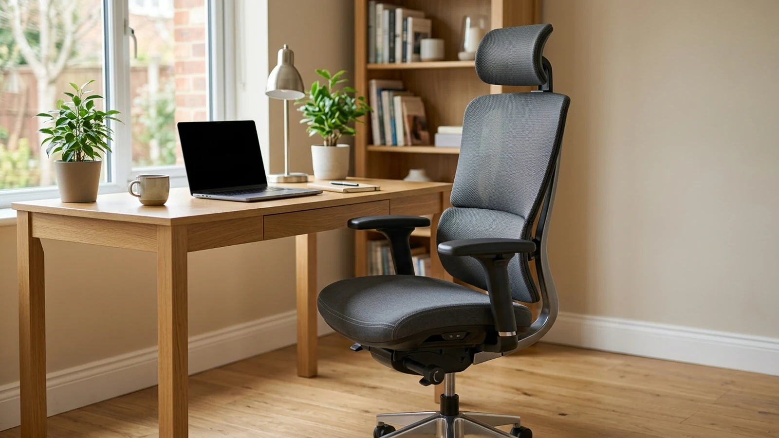 Photorealistic image of office chairs for focus sessions for a UK shortlist buying guide.