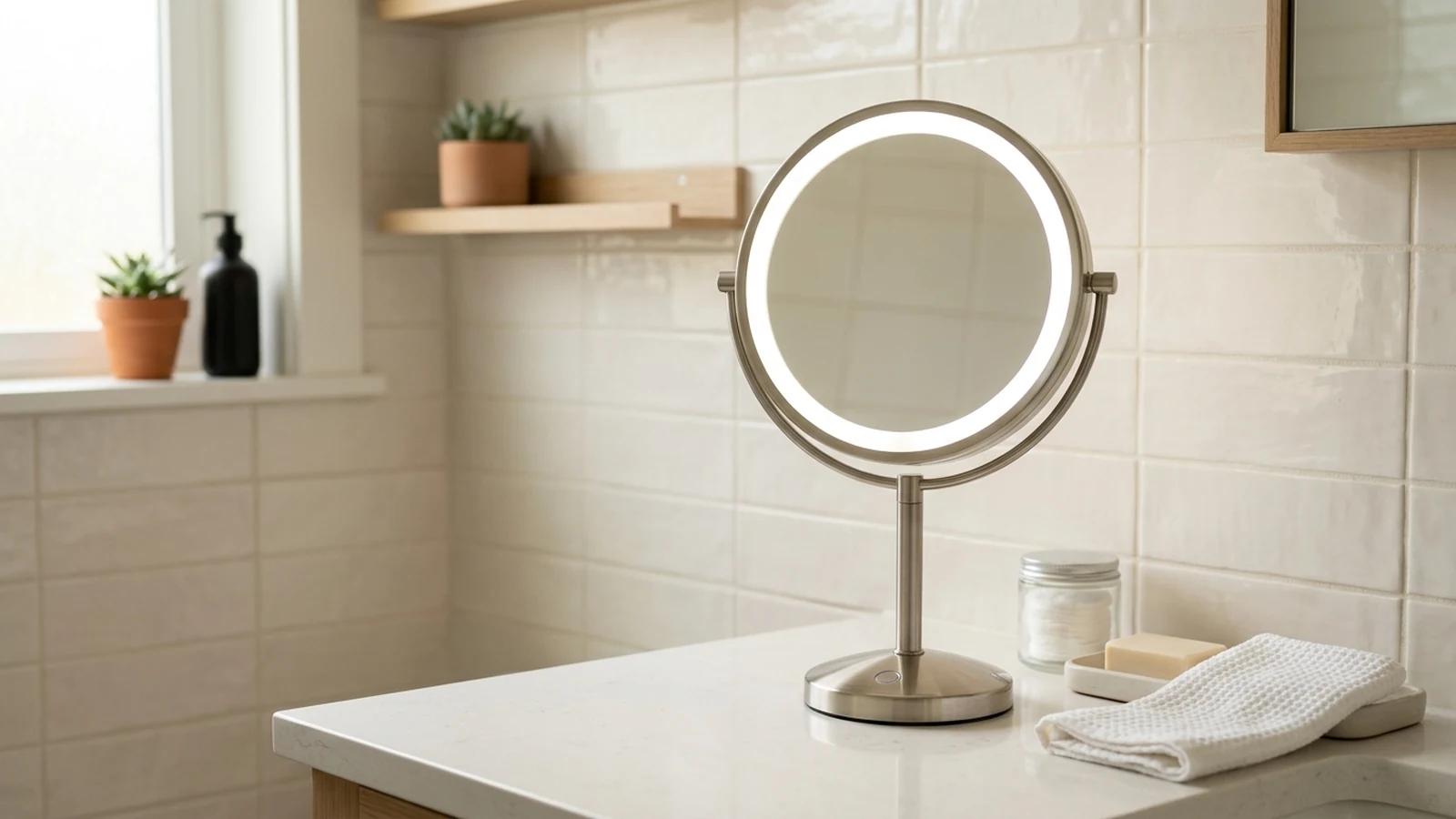 Preview image for Best Lighted Makeup Mirrors for Small Bathrooms in the UK (2026).