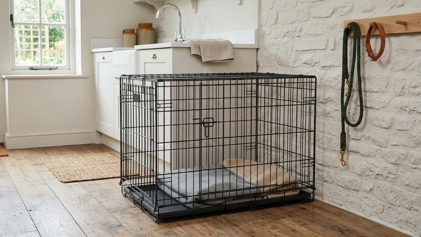 Illustrated shortlist cover for Best Folding Dog Crates in the UK (2026).
