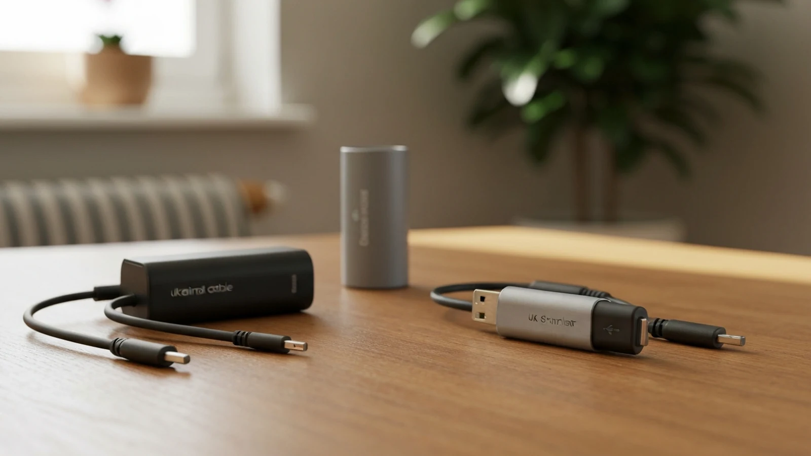 Photorealistic shortlist image for Best Charging Cables for Travel in the UK (2026), showing a clean portable-power buying-guide scene.