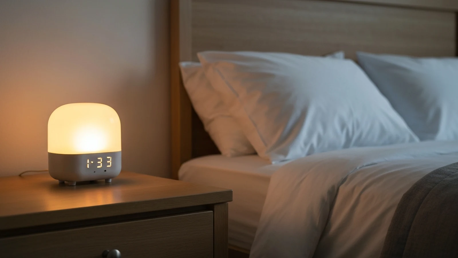 Photorealistic shortlist image for Best Sunrise Alarm Clocks in the UK (2026), showing a clean sleep buying-guide scene.