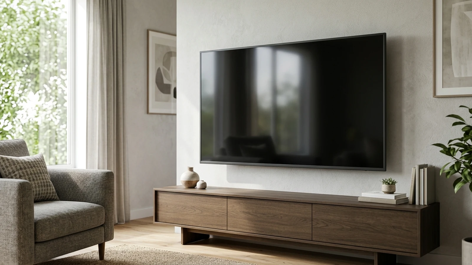 Photorealistic image of tvs for daytime sports for a UK shortlist buying guide.